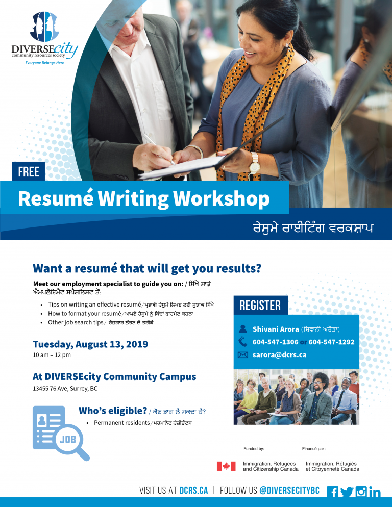 resume writing workshop for college students