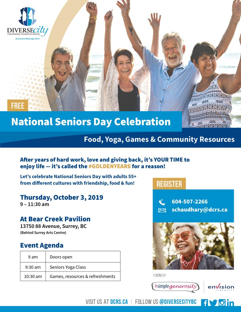 National Seniors Day Celebration DIVERSEcity Community Resources Society