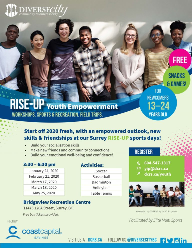 RISE-UP Youth Empowerment Sport Days (Surrey) - DIVERSEcity Community ...