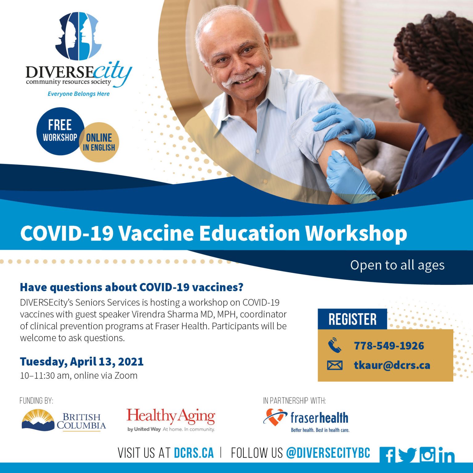 COVID-19 Vaccine Education Workshop - DIVERSEcity Community Resources ...